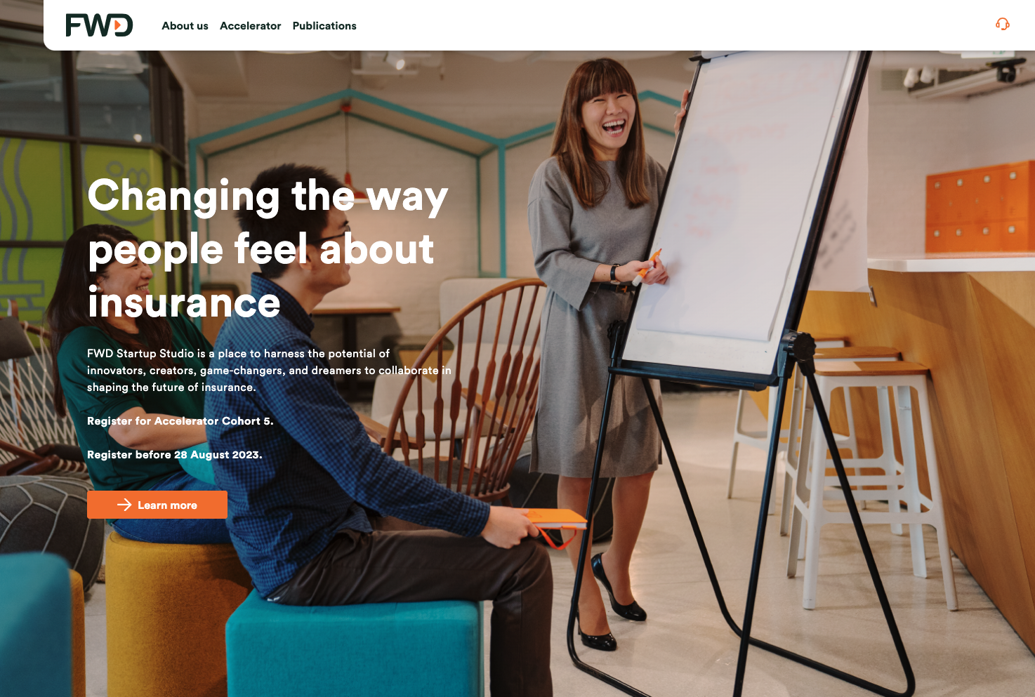 Screenshot of FWD Startup Studio